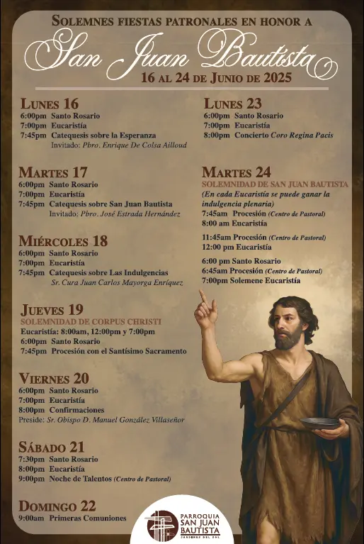 Fiestas Patronales San Juan Bautista 2025 Fiestas Patronales San Juan Bautista 2025