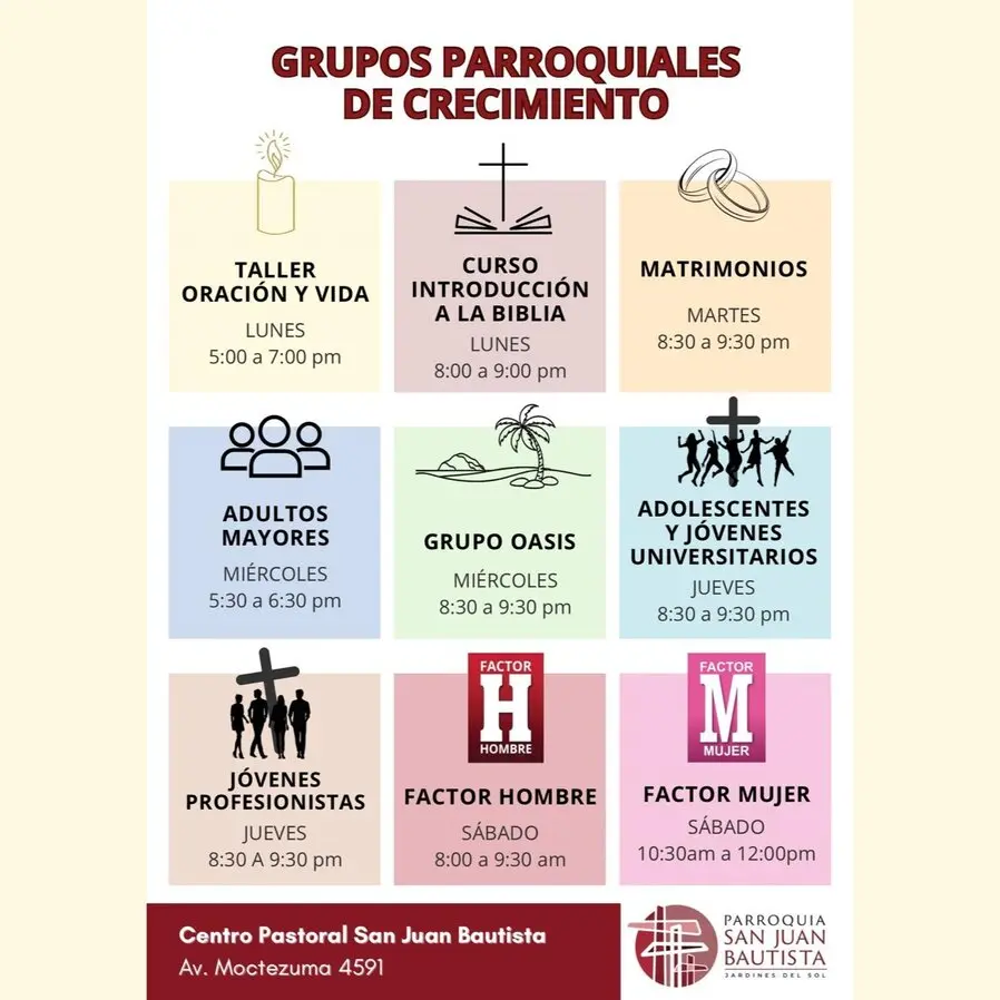 Grupos parroquiales de crecimiento Grupos parroquiales de crecimiento